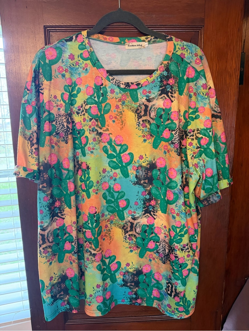 Cotton Cactus Print Tee - Multicolor